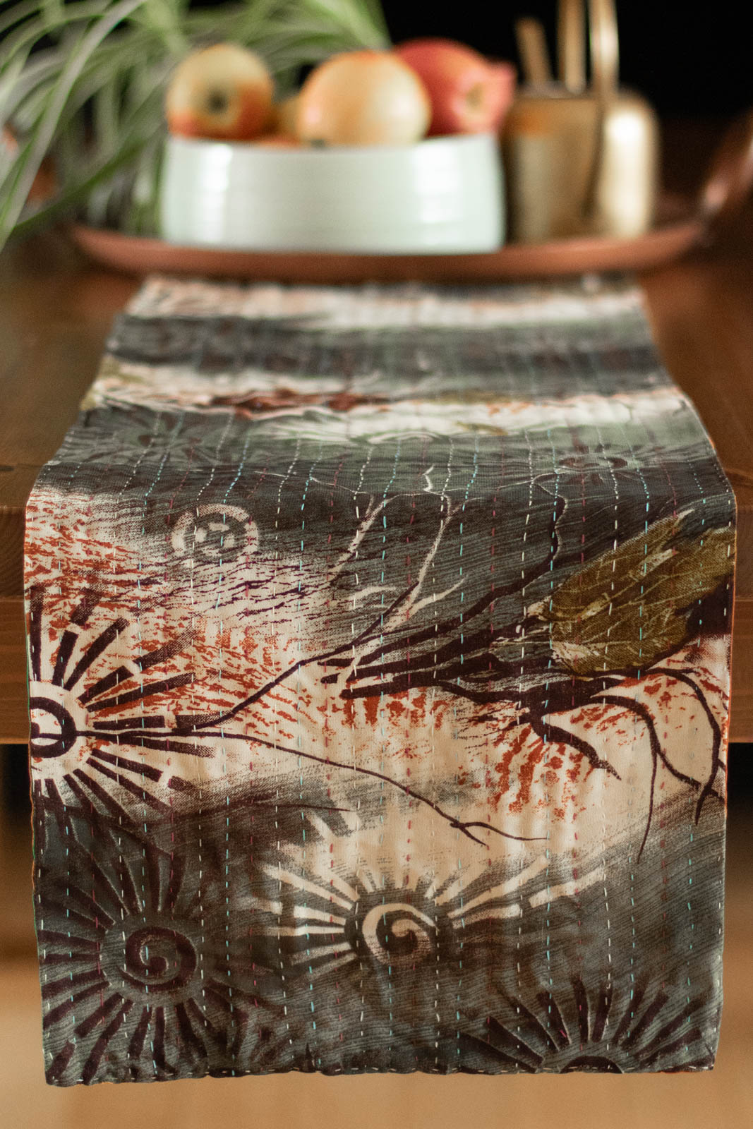 Kantha Table Runner Silk Blend B5