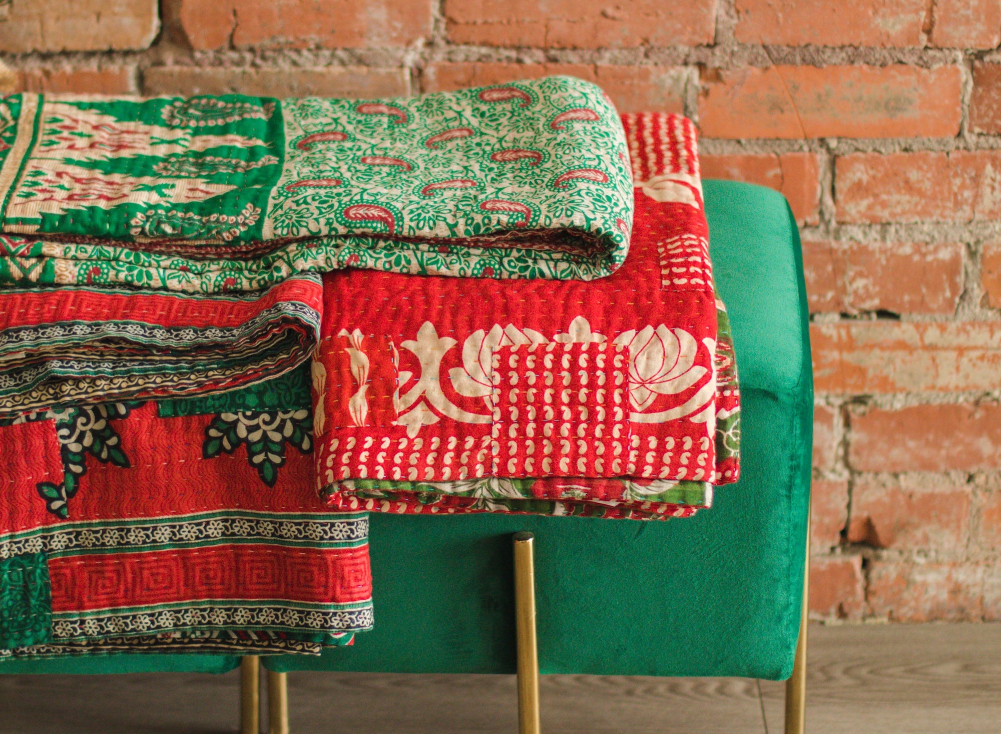 Kantha Holiday Throws