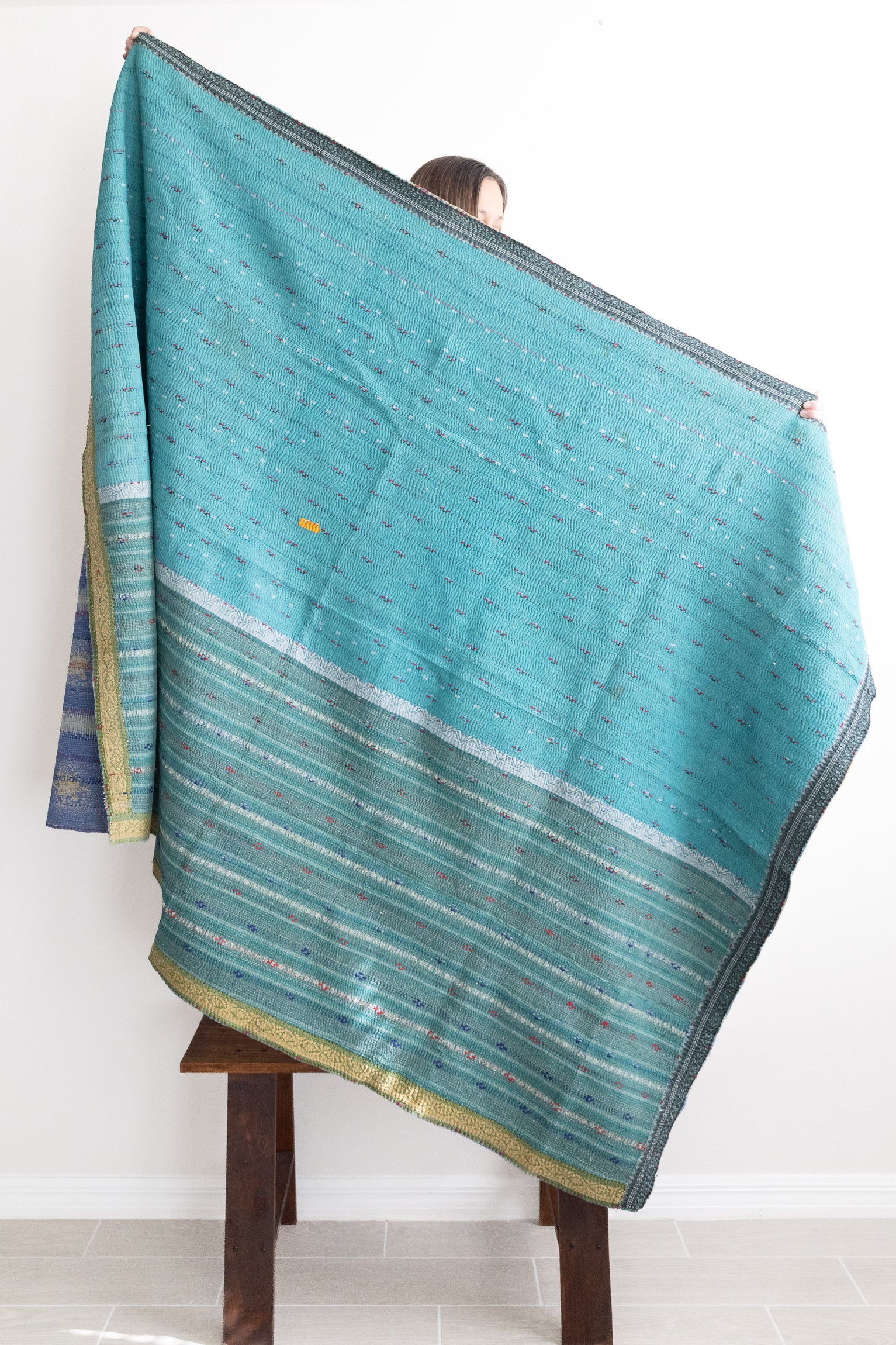 No. 150 Masterpiece Kantha Coverlet Quilt