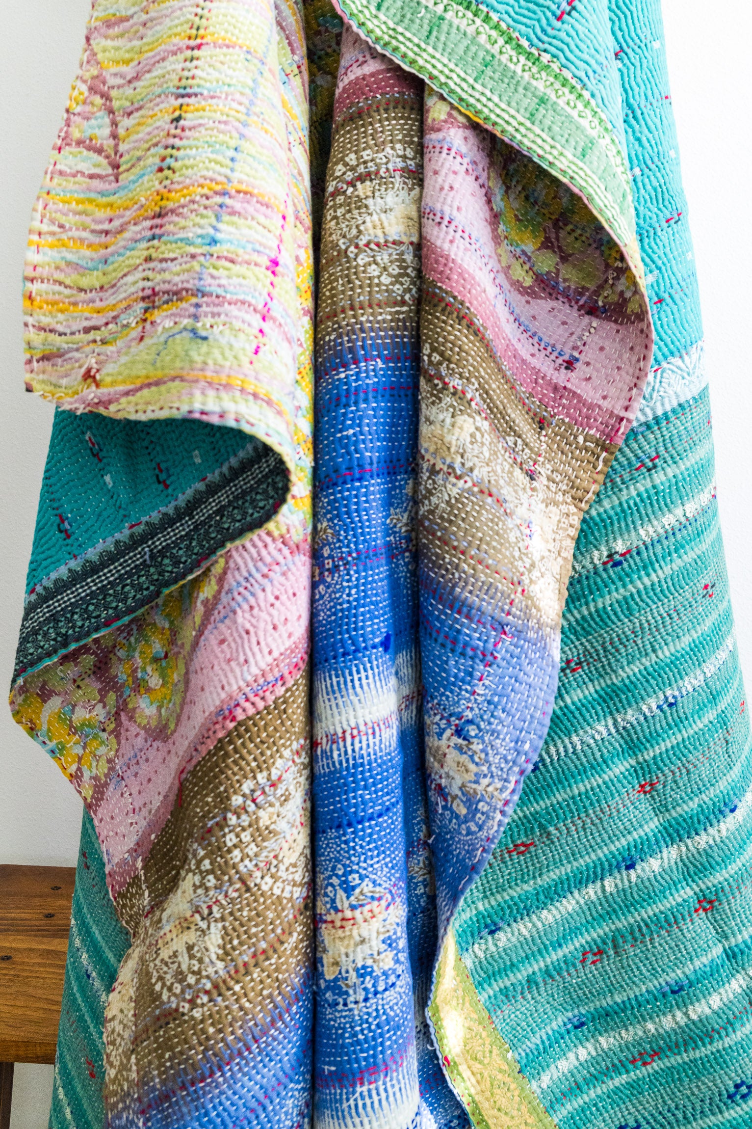 No. 150 Masterpiece Kantha Coverlet Quilt