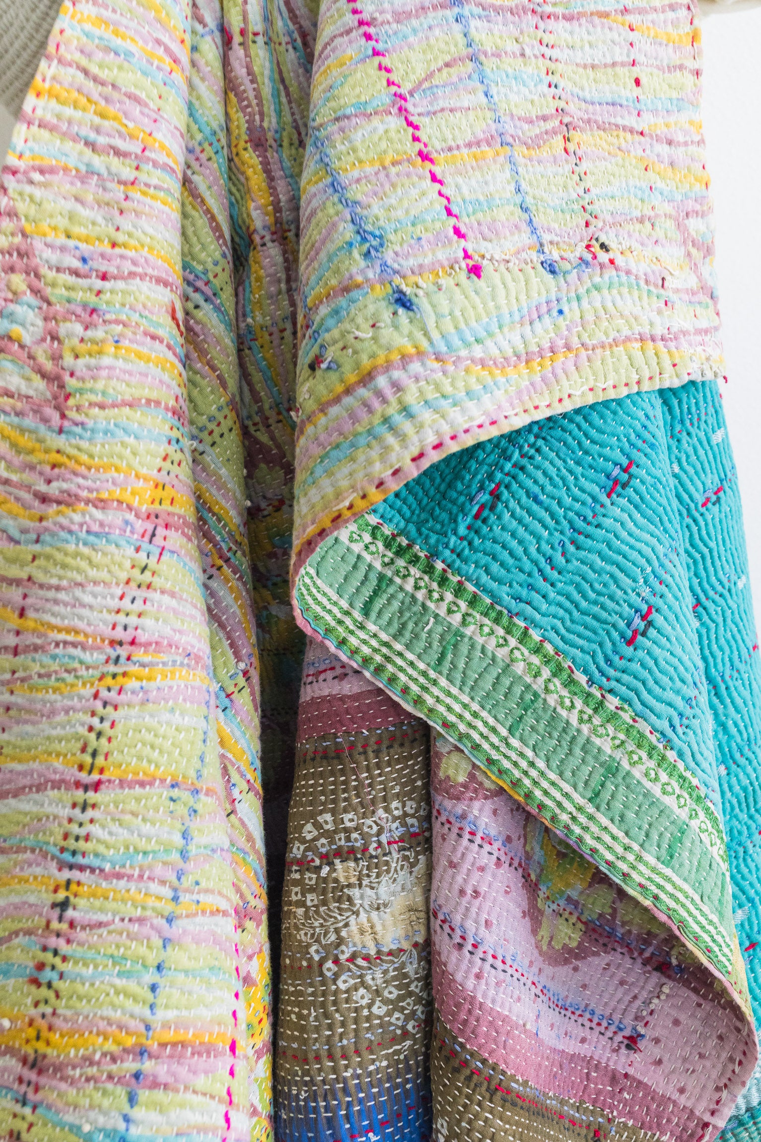 No. 150 Masterpiece Kantha Coverlet Quilt