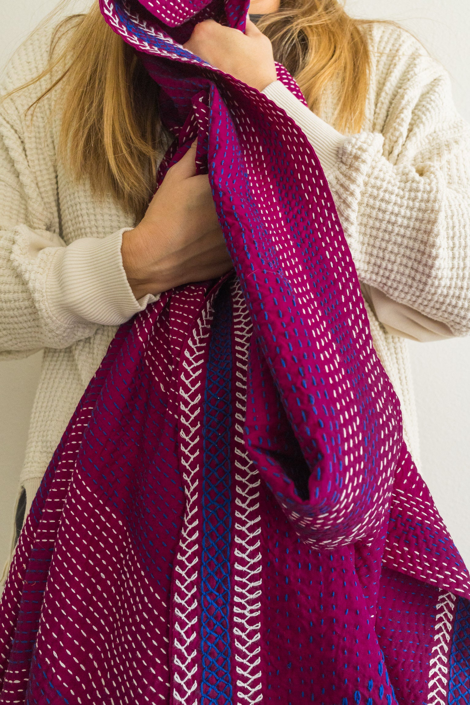 No. 152 Masterpiece Kantha Coverlet Quilt