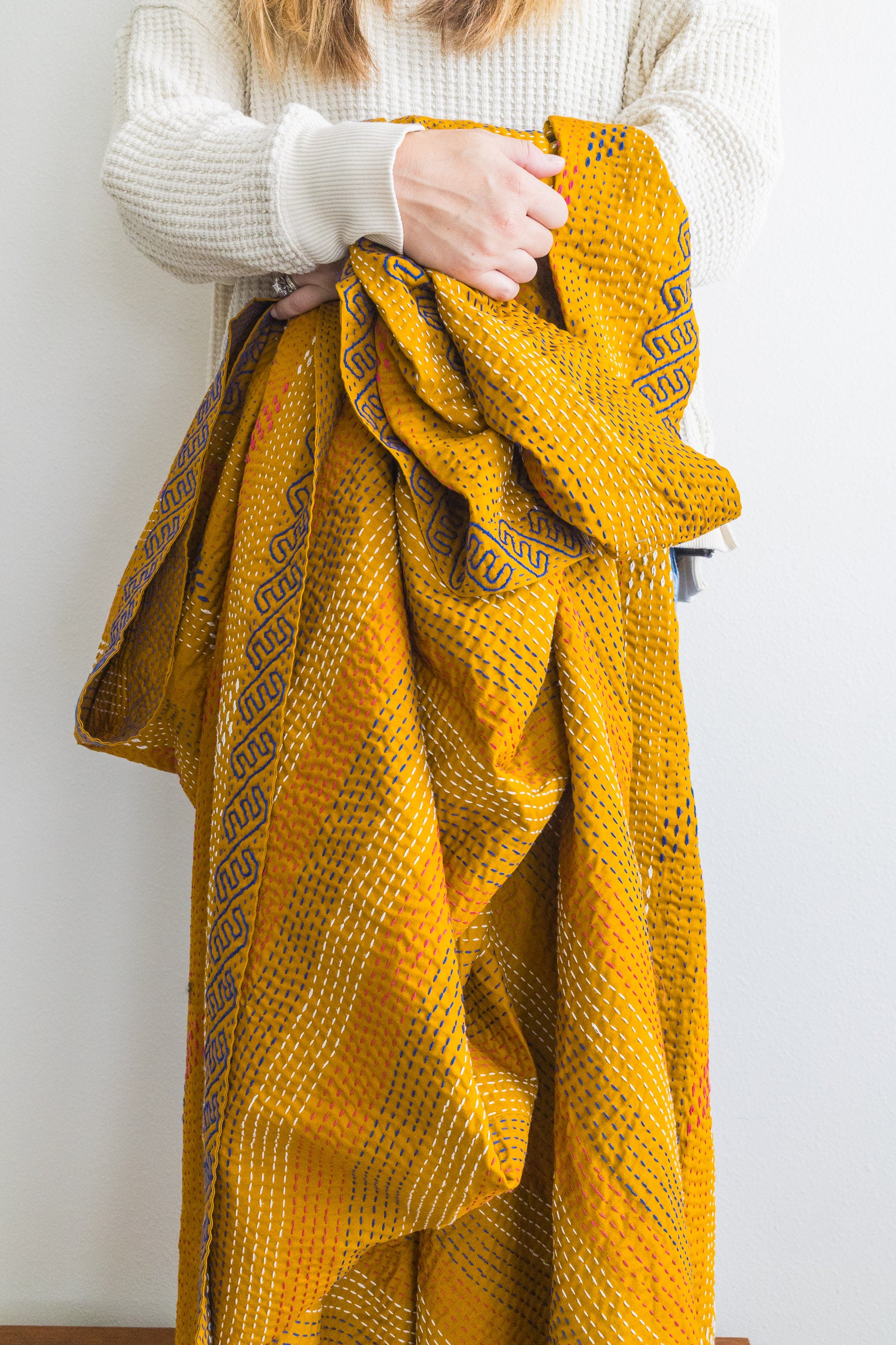 No. 154 Masterpiece Kantha Coverlet Quilt