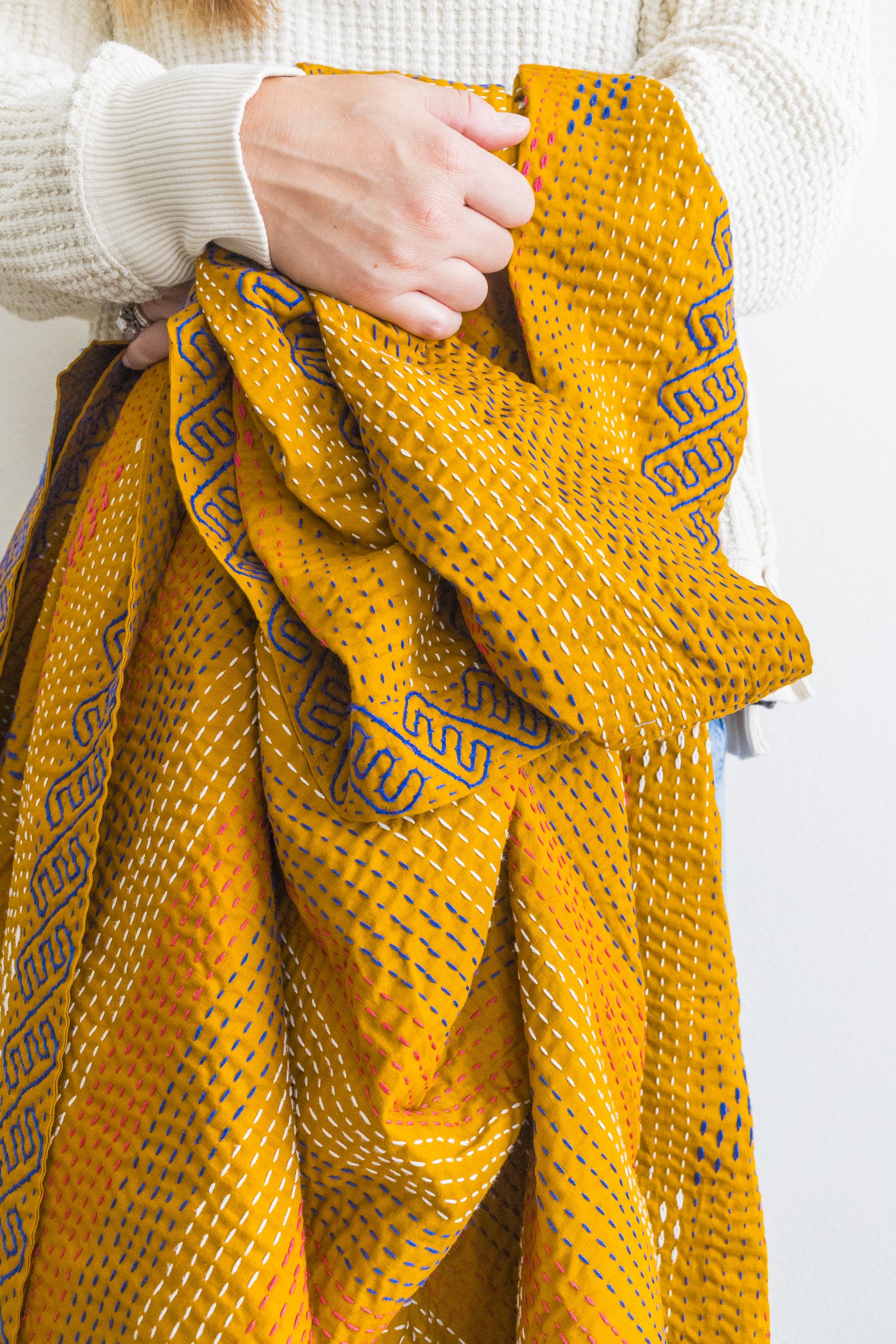 No. 154 Masterpiece Kantha Coverlet Quilt