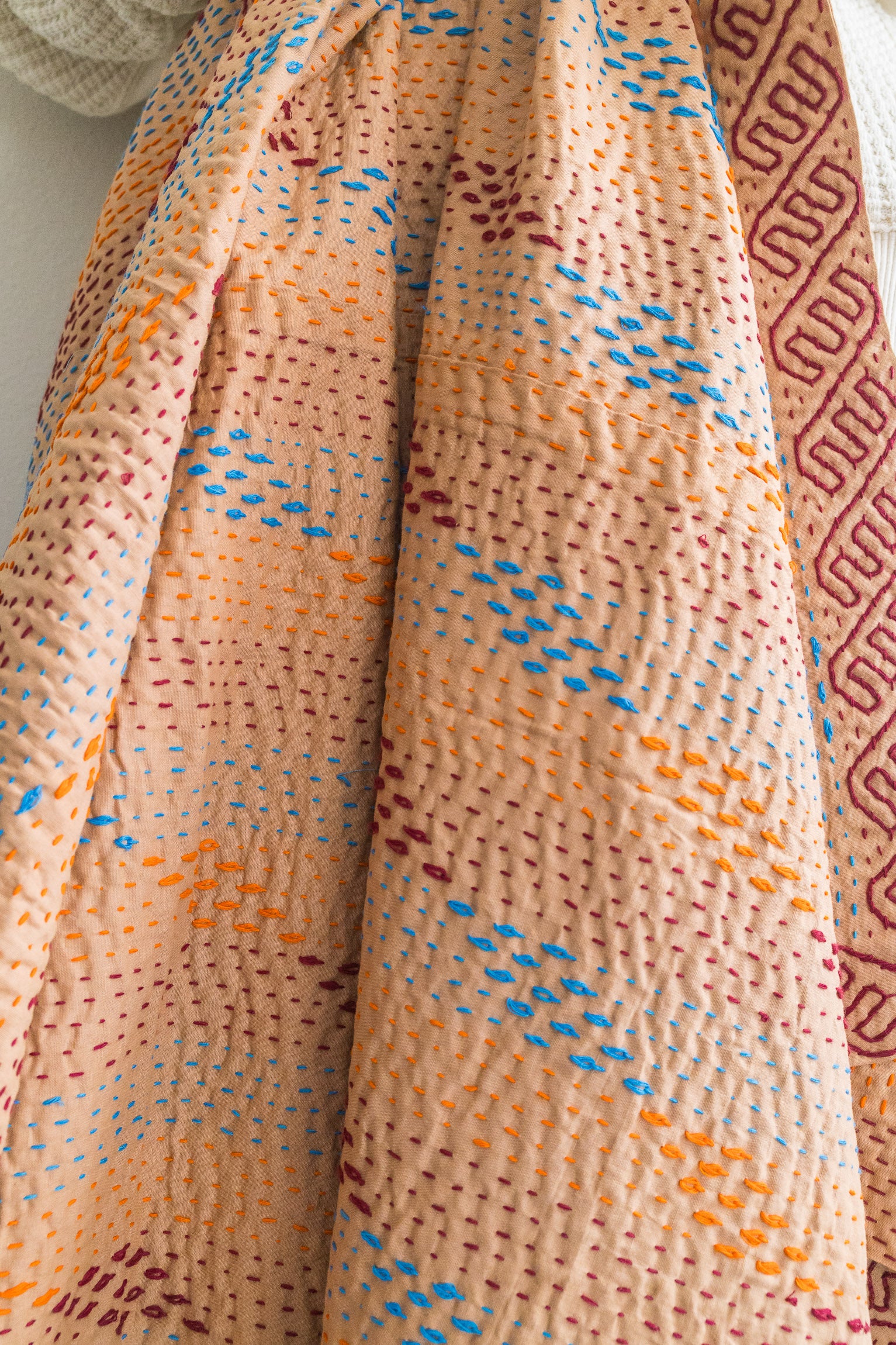 No. 155 Masterpiece Kantha Coverlet Quilt