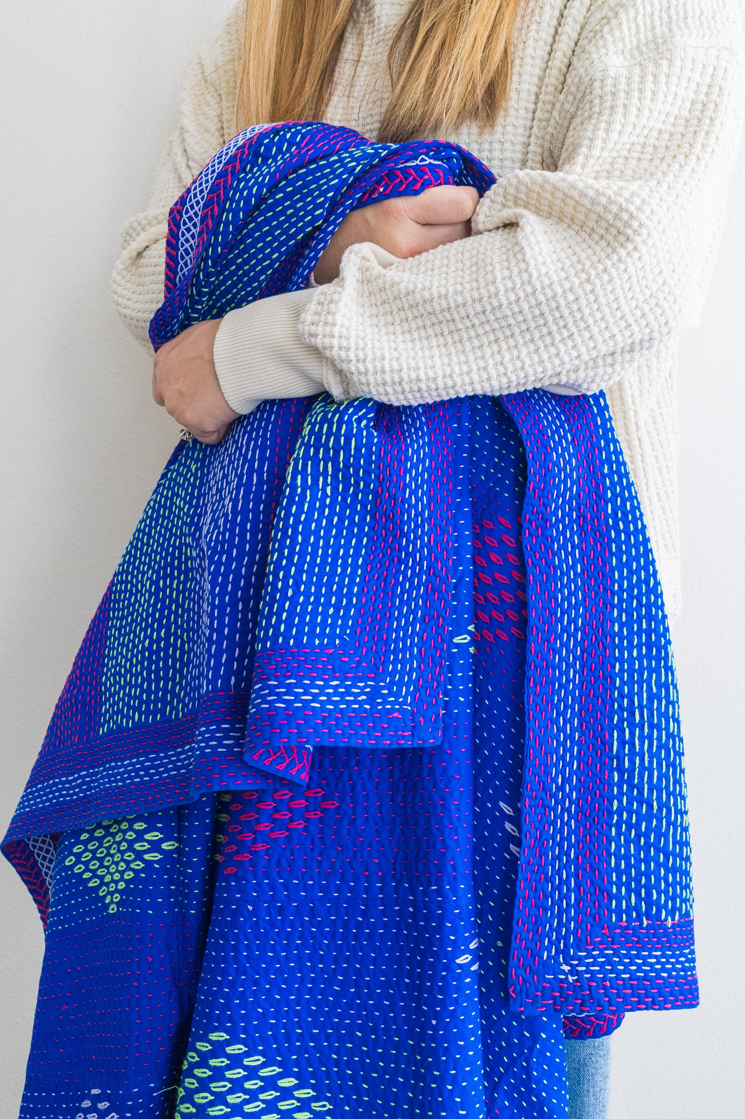 No. 156 Masterpiece Kantha Coverlet Quilt
