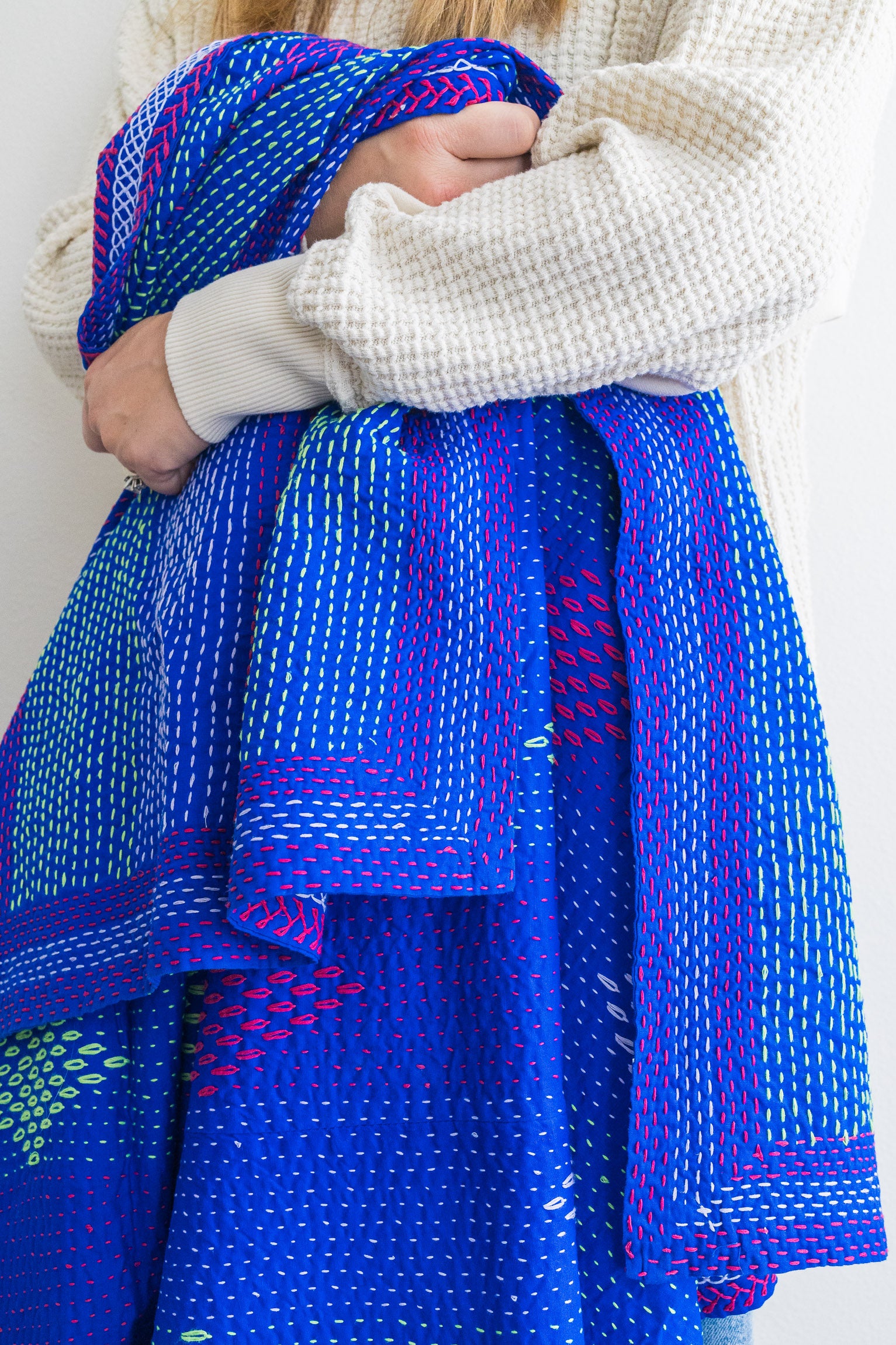 No. 156 Masterpiece Kantha Coverlet Quilt