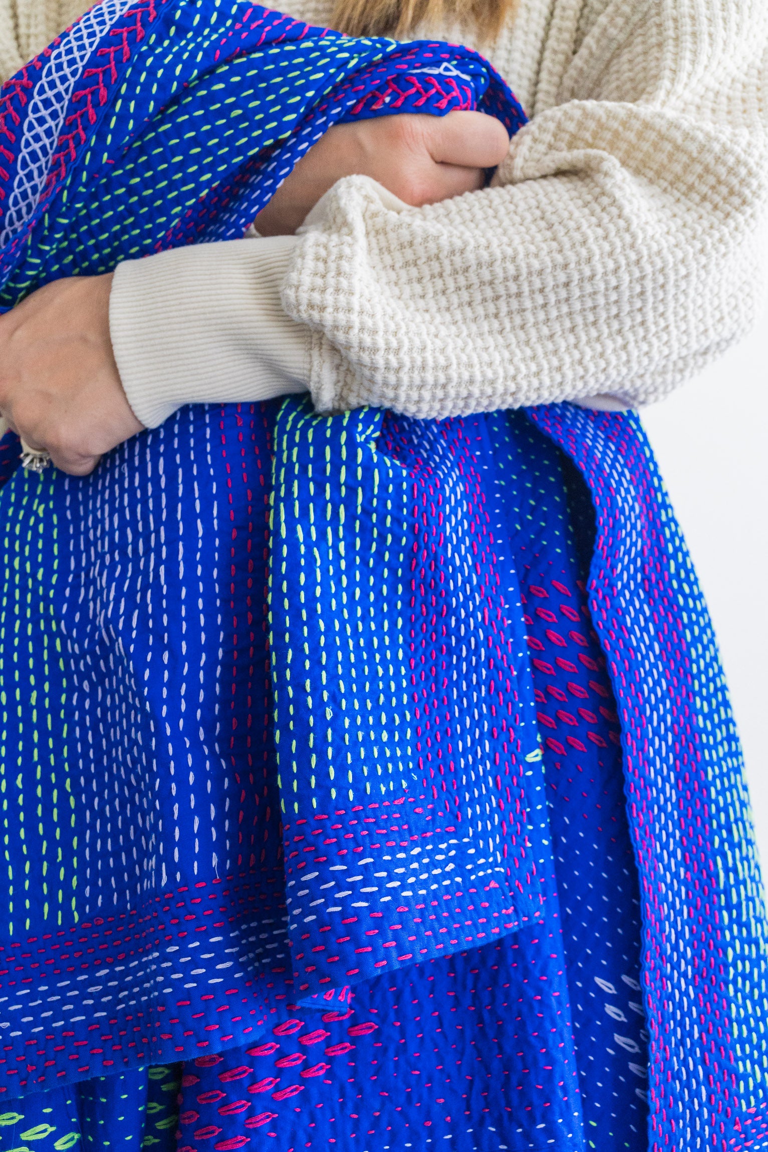 No. 156 Masterpiece Kantha Coverlet Quilt