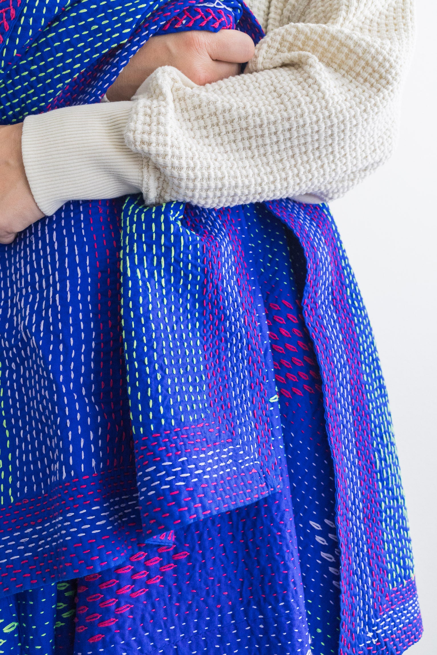 No. 156 Masterpiece Kantha Coverlet Quilt