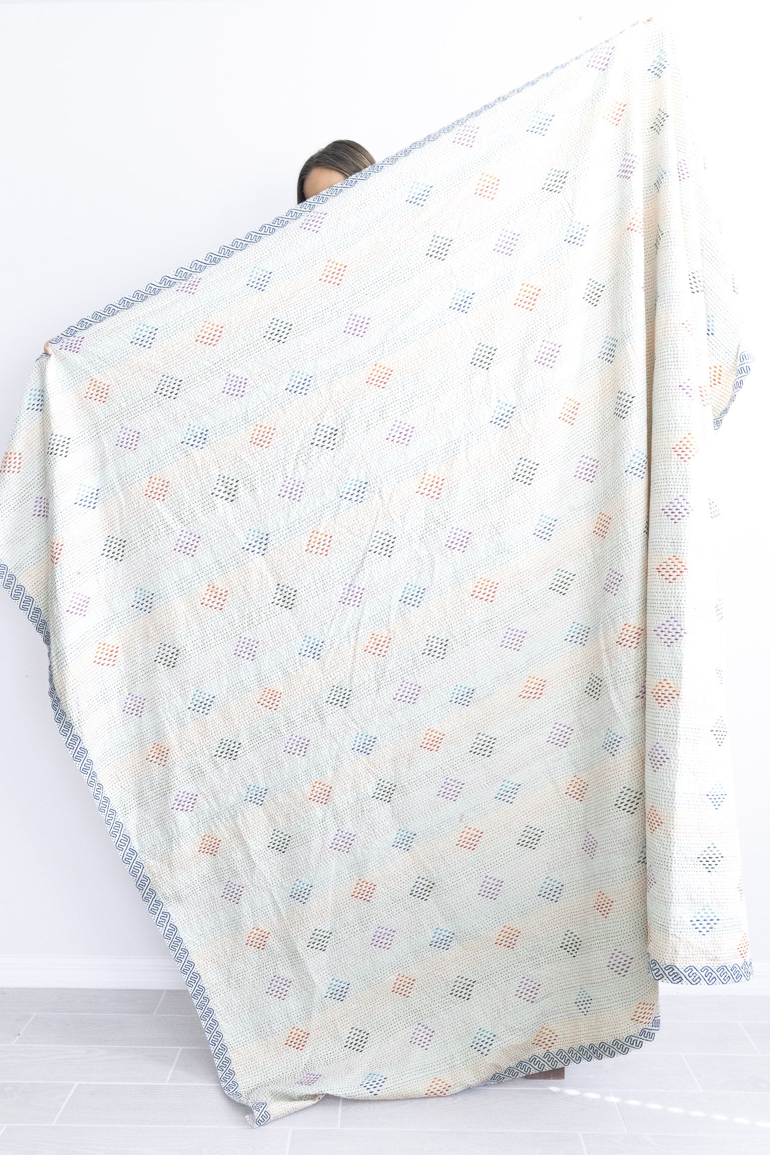 No. 157 Masterpiece Kantha Coverlet Quilt