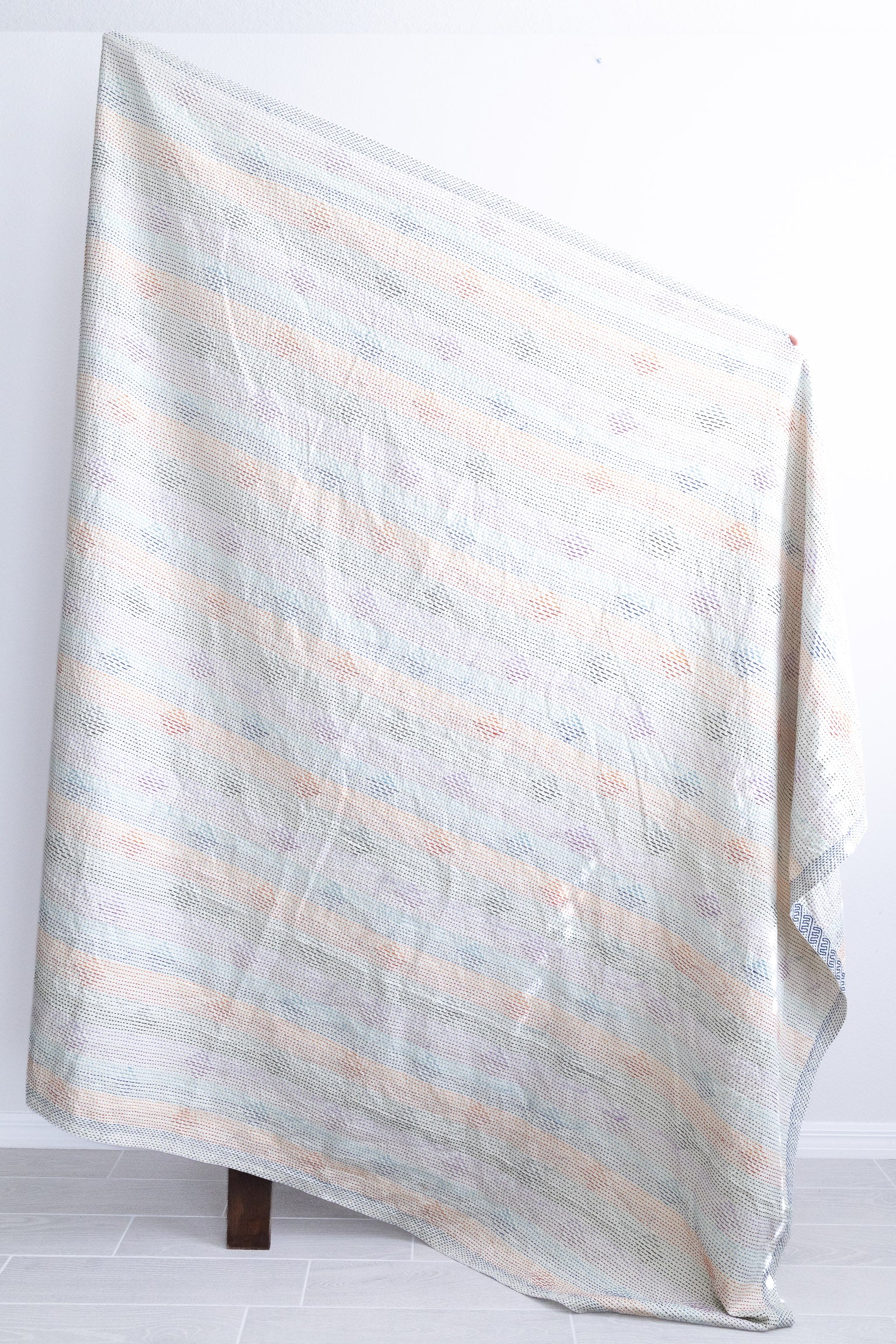 No. 157 Masterpiece Kantha Coverlet Quilt