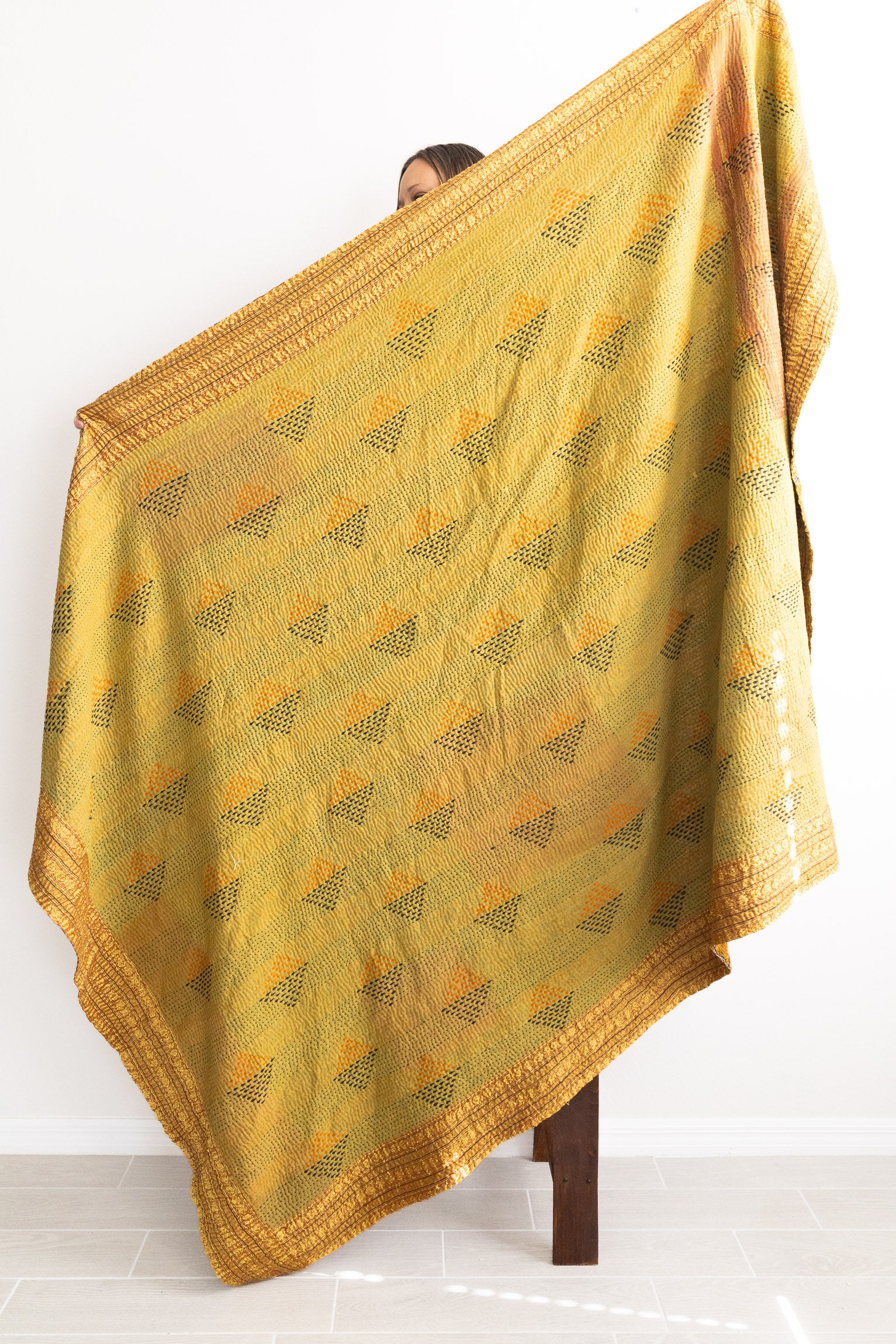 No. 158 Masterpiece Kantha Coverlet Quilt