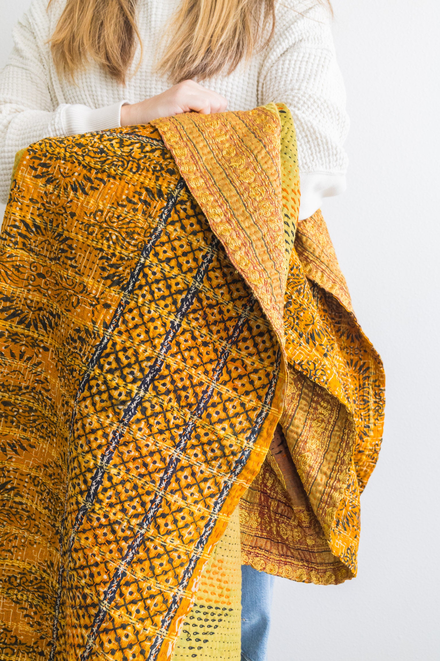 No. 158 Masterpiece Kantha Coverlet Quilt