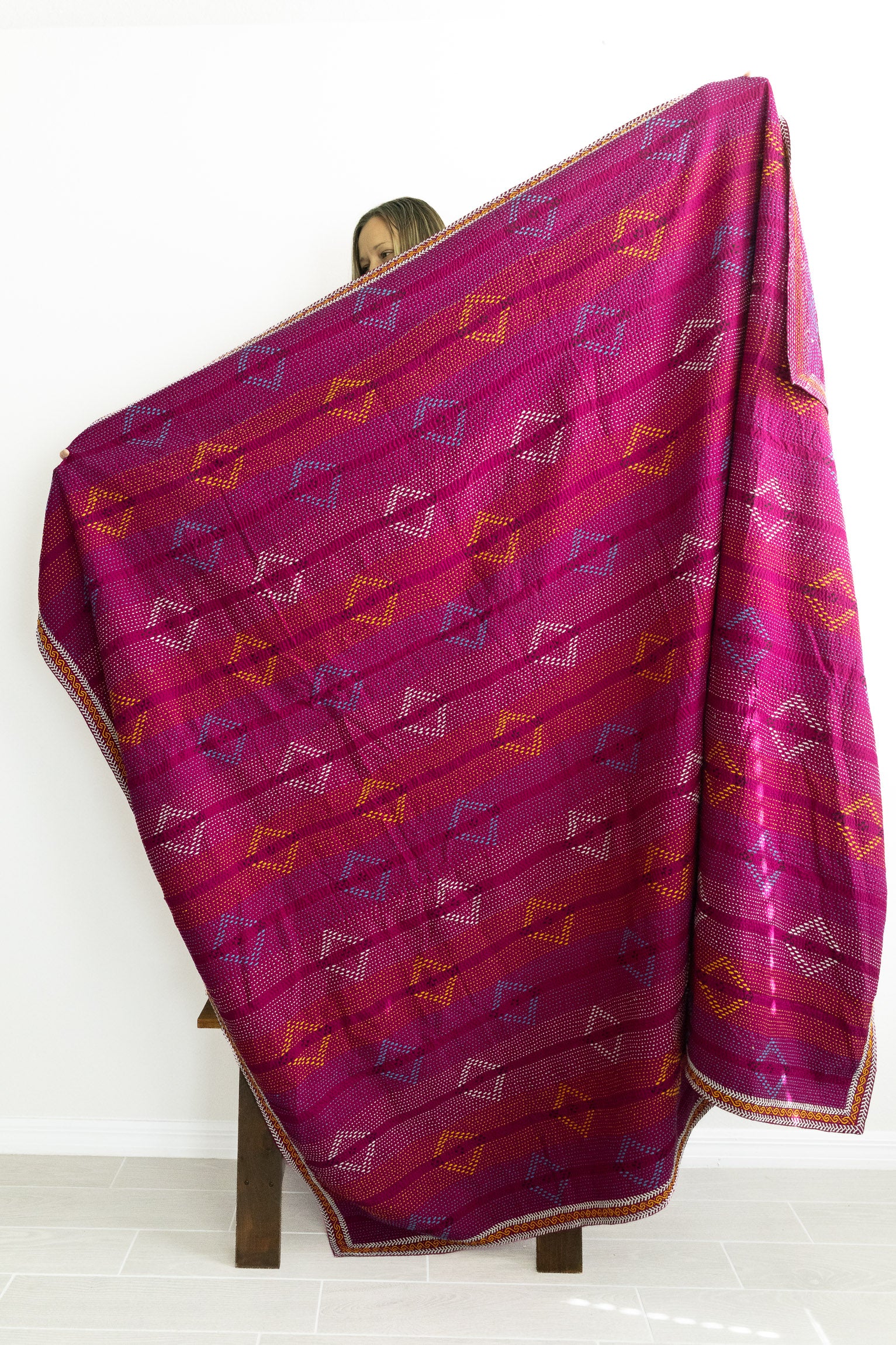 No. 159 Masterpiece Kantha Coverlet Quilt