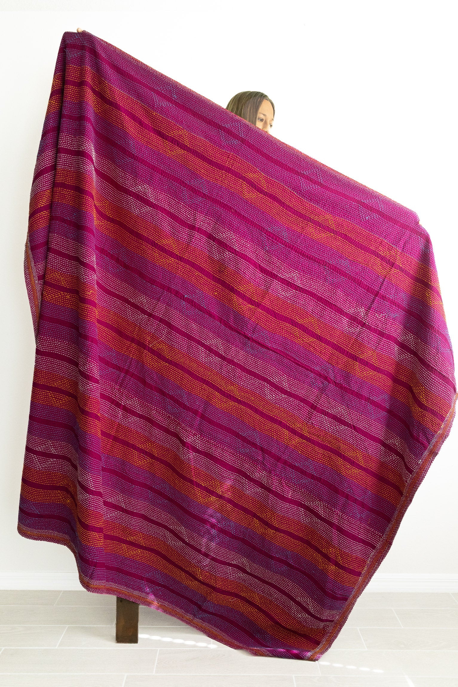 No. 159 Masterpiece Kantha Coverlet Quilt