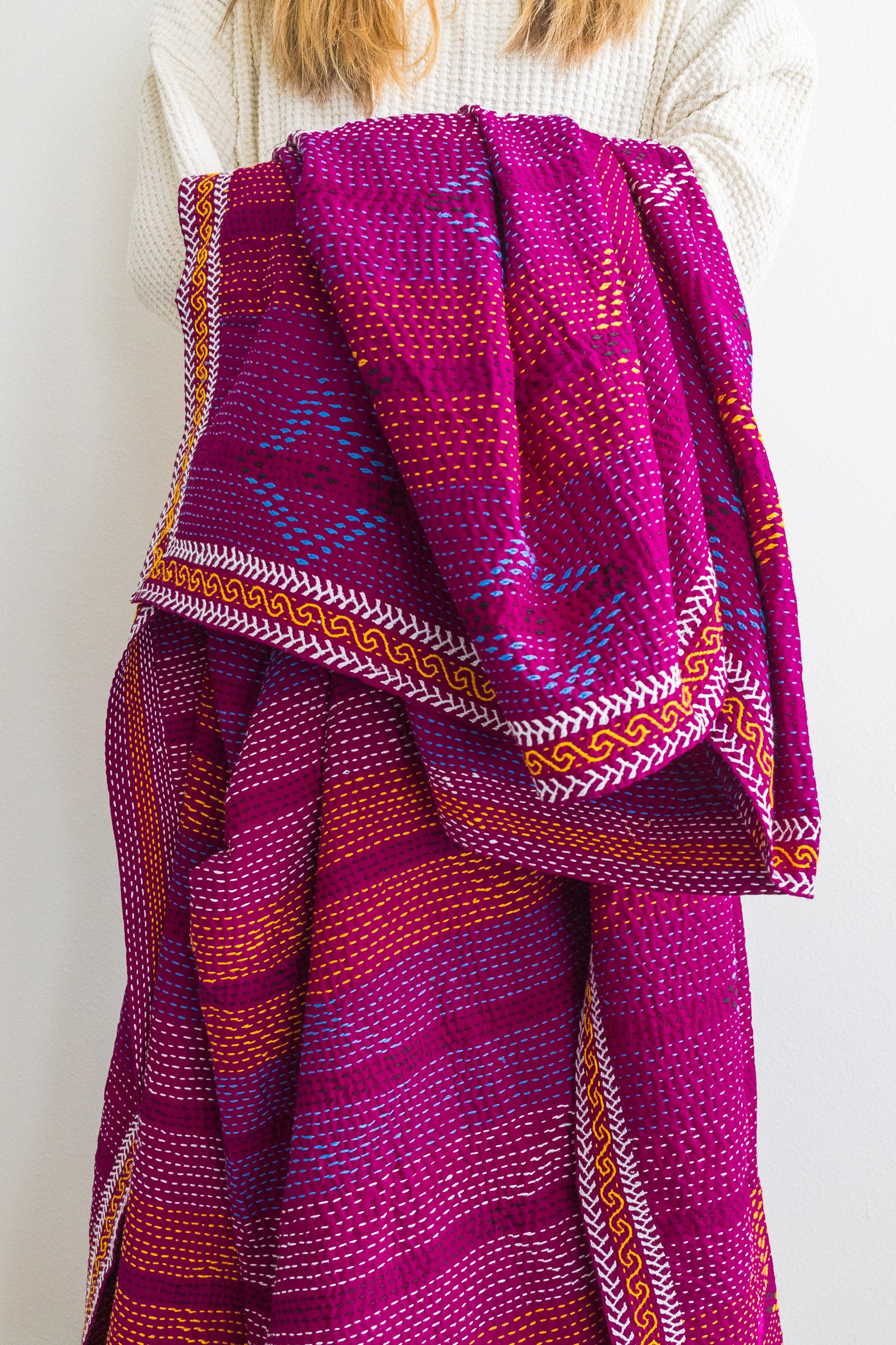 No. 159 Masterpiece Kantha Coverlet Quilt