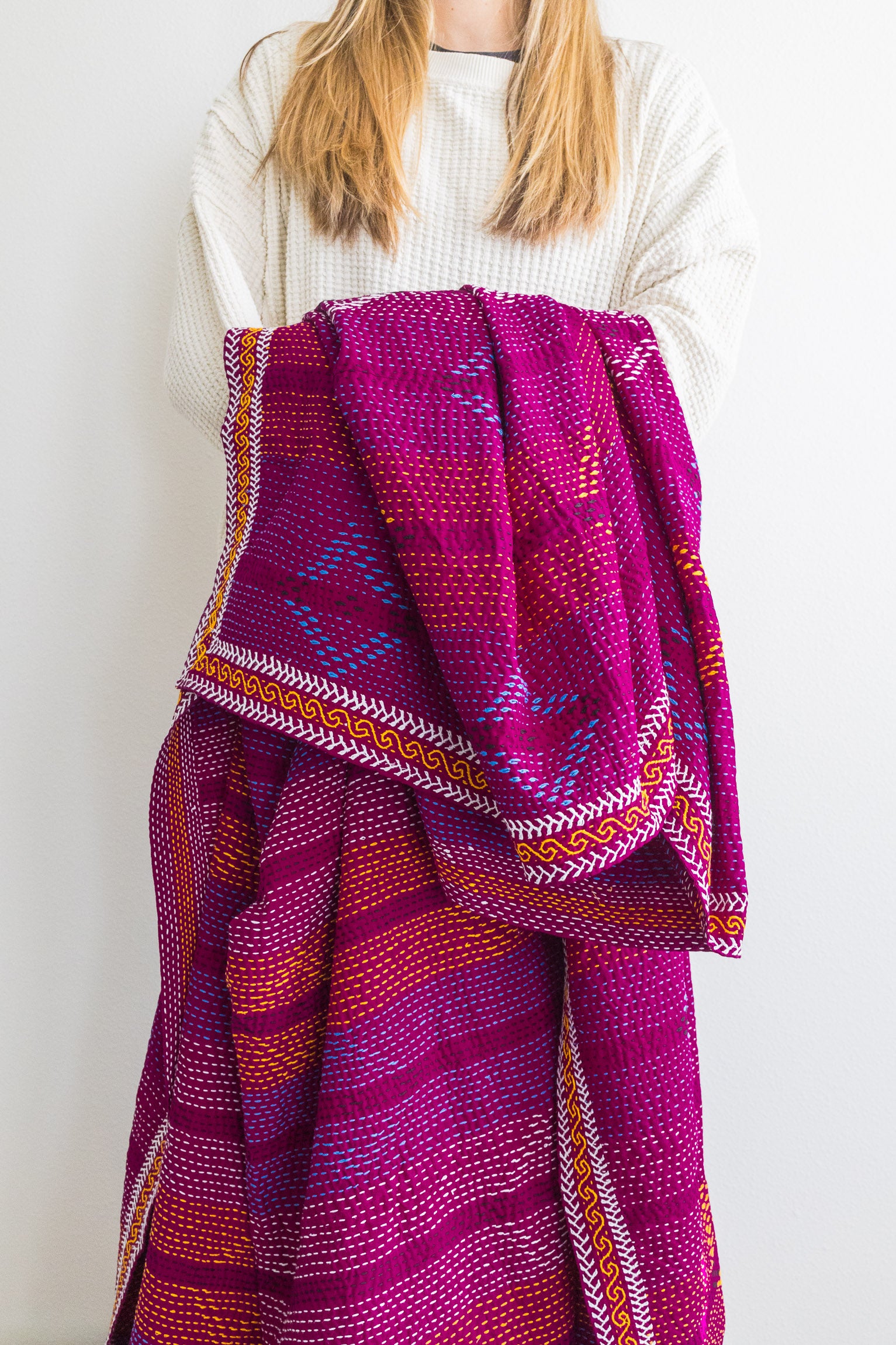 No. 159 Masterpiece Kantha Coverlet Quilt