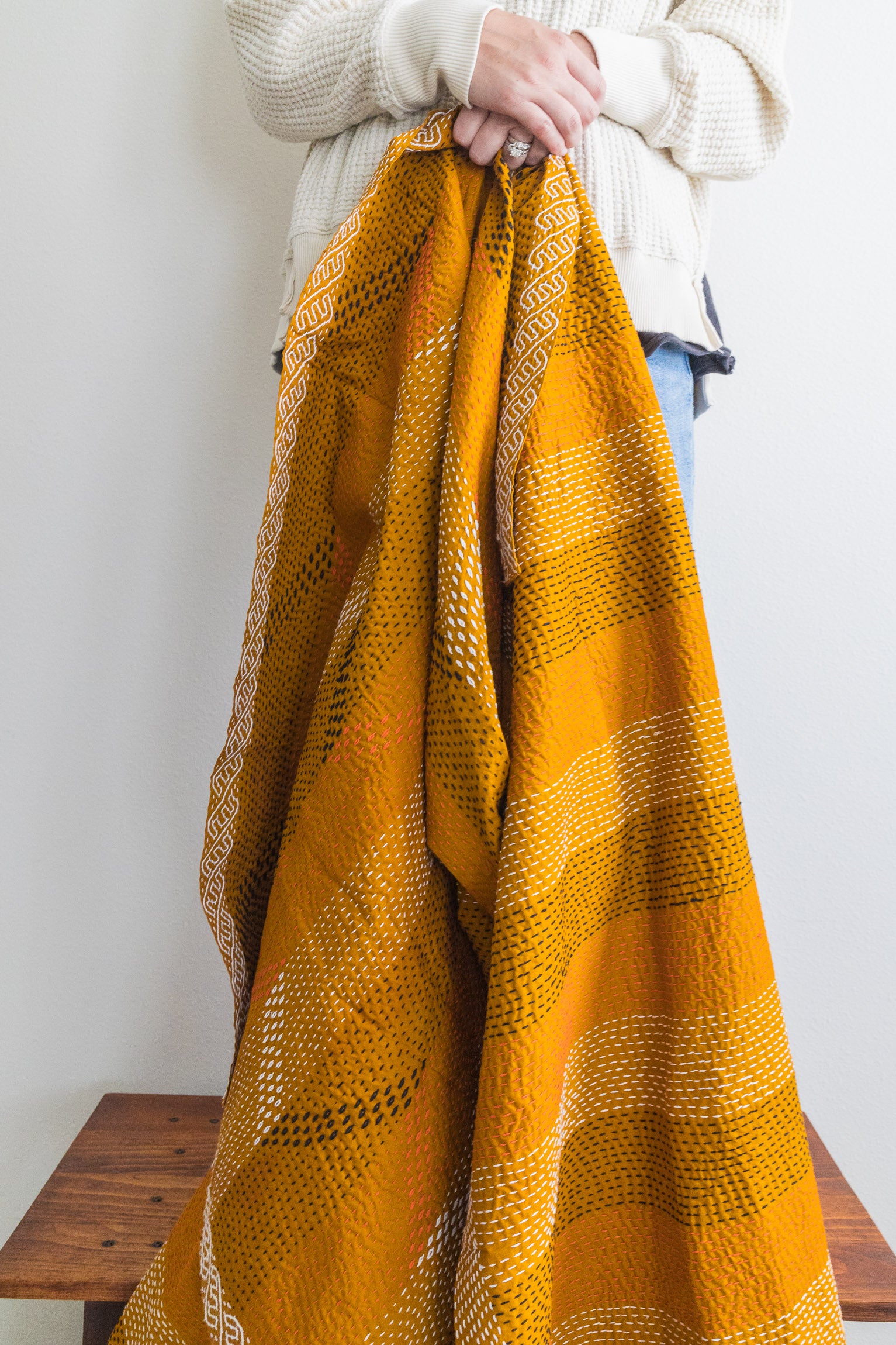 No. 160 Masterpiece Kantha Coverlet Quilt