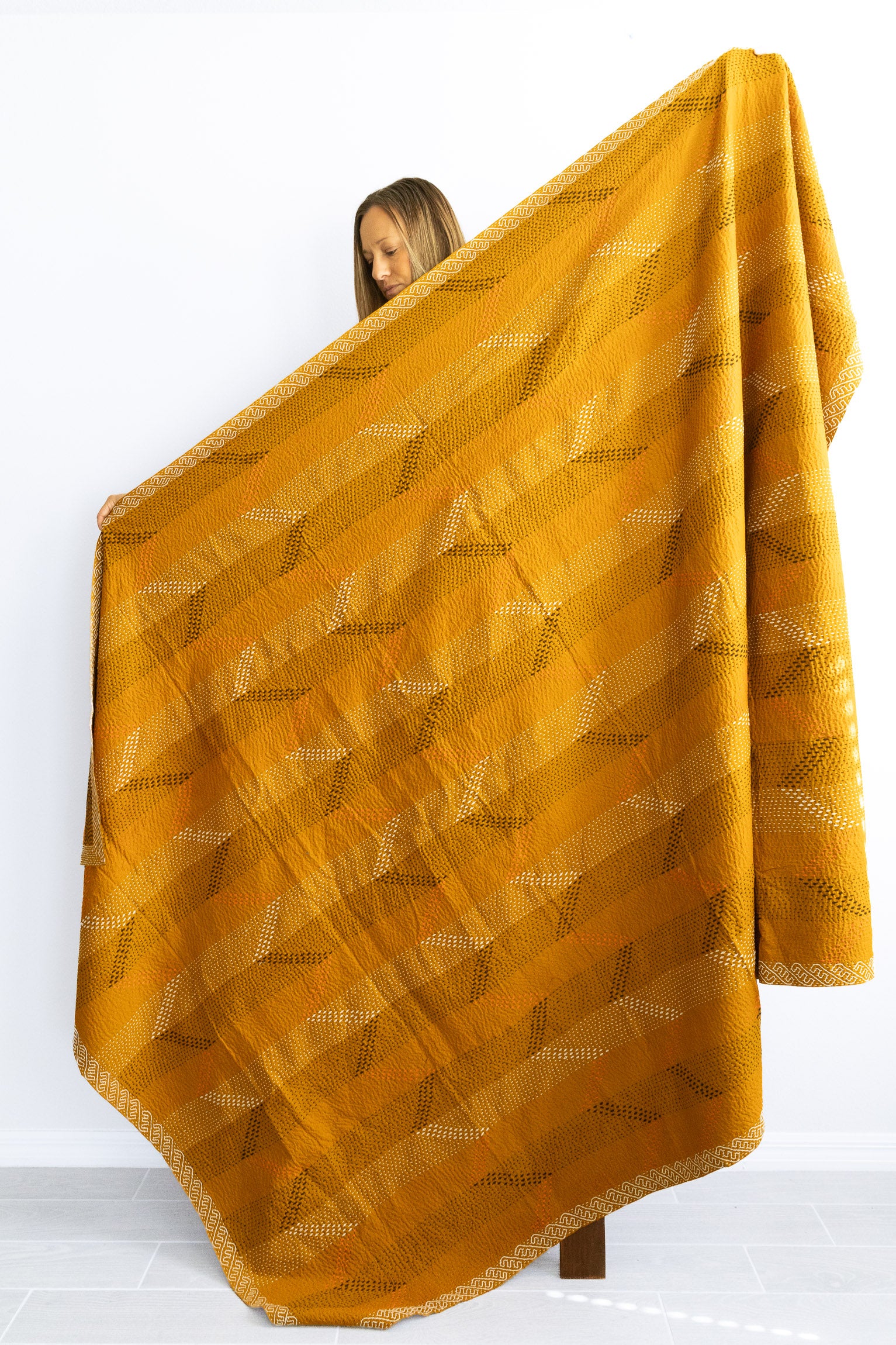 No. 160 Masterpiece Kantha Coverlet Quilt