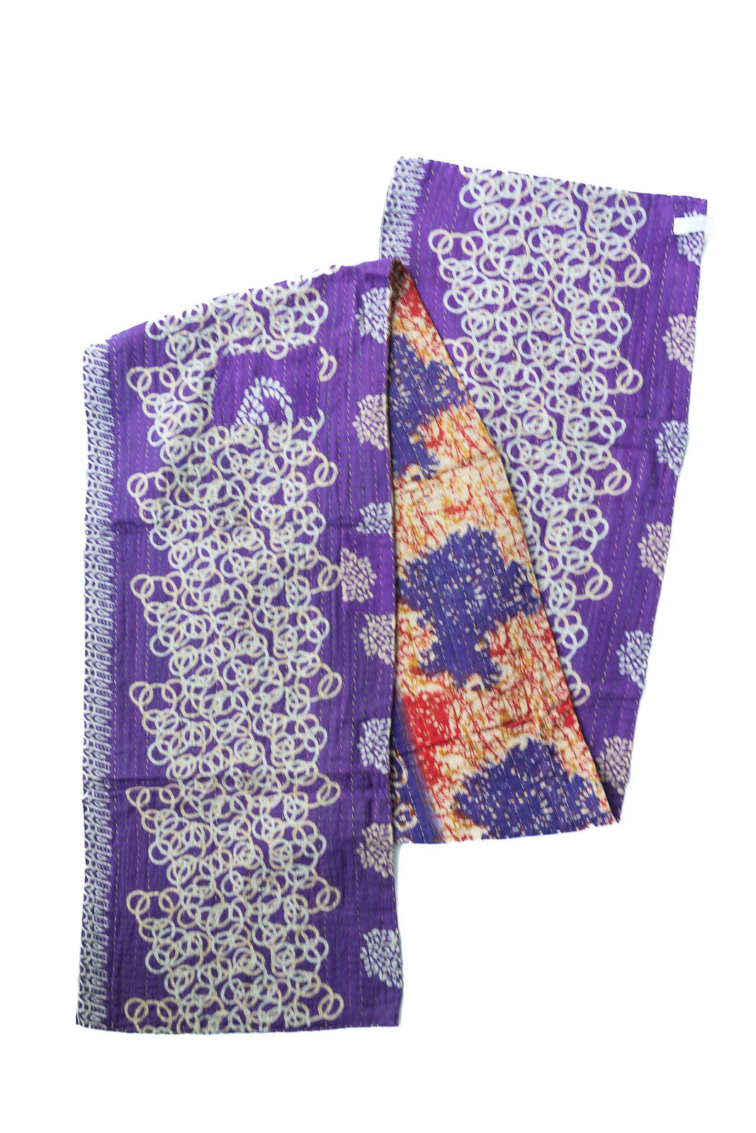 Dignify Cotton Table Runner in Cotton Kantha on a table