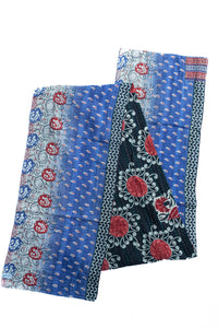 Dignify Cotton Table Runner in Cotton Kantha on a table