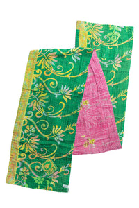 Dignify Cotton Table Runner in Cotton Kantha on a table