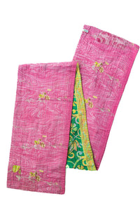 Dignify Cotton Table Runner in Cotton Kantha on a table