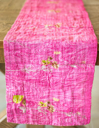 Dignify Cotton Table Runner in Cotton Kantha on a table