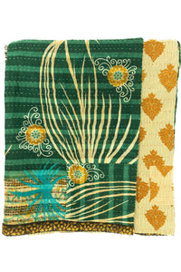 Kantha Large Throw Blanket
