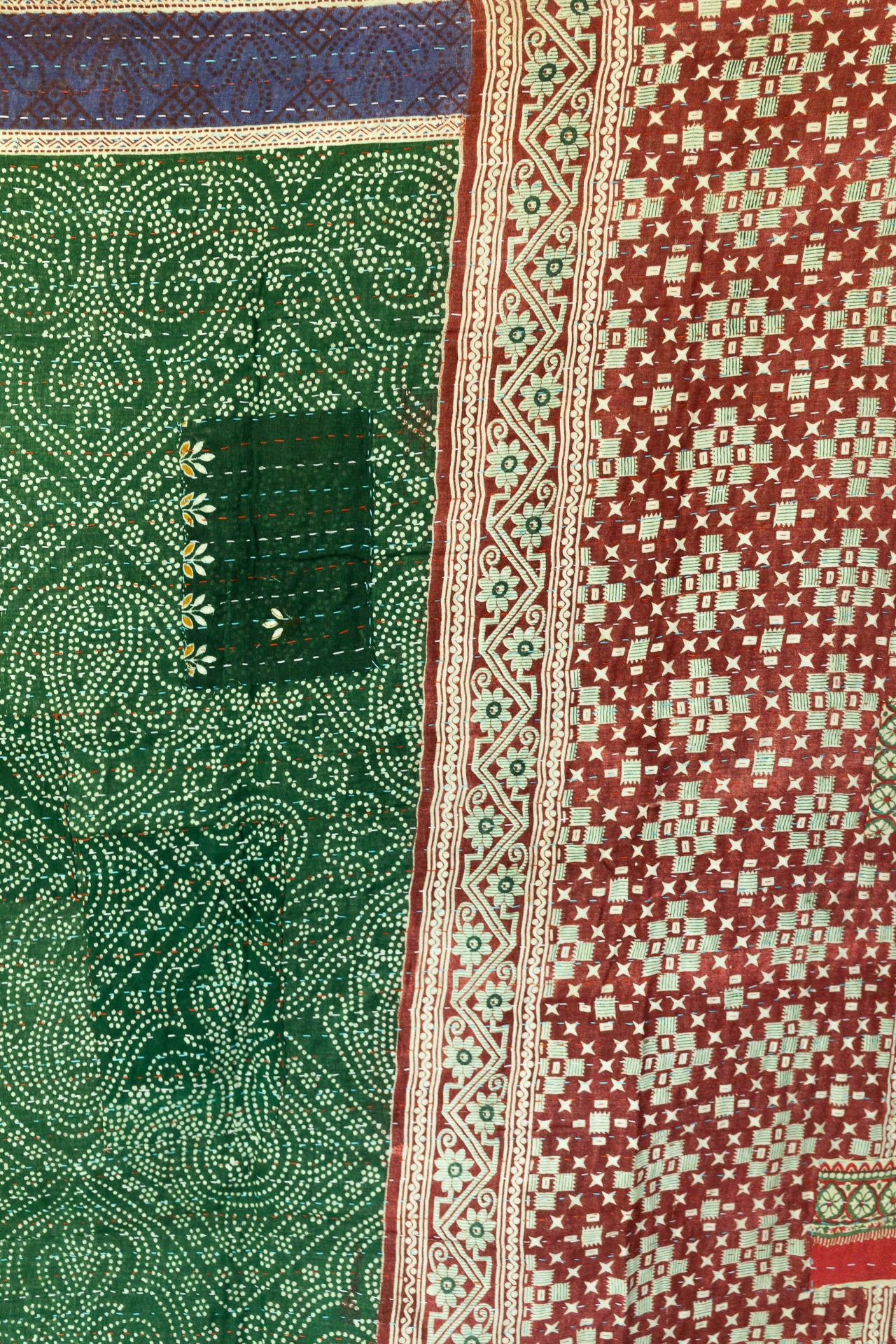 Anchor Kantha Throw