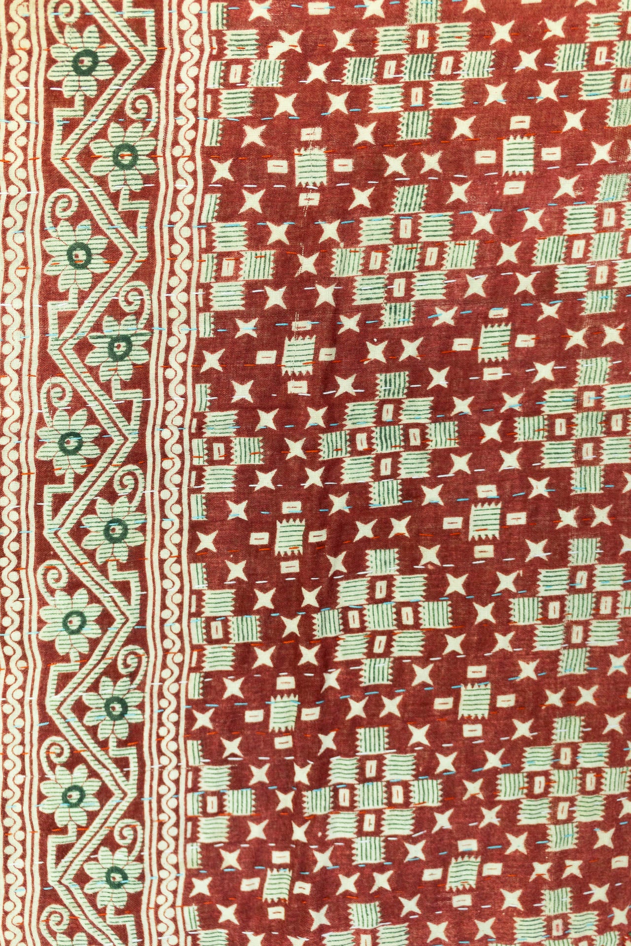 Anchor Kantha Throw
