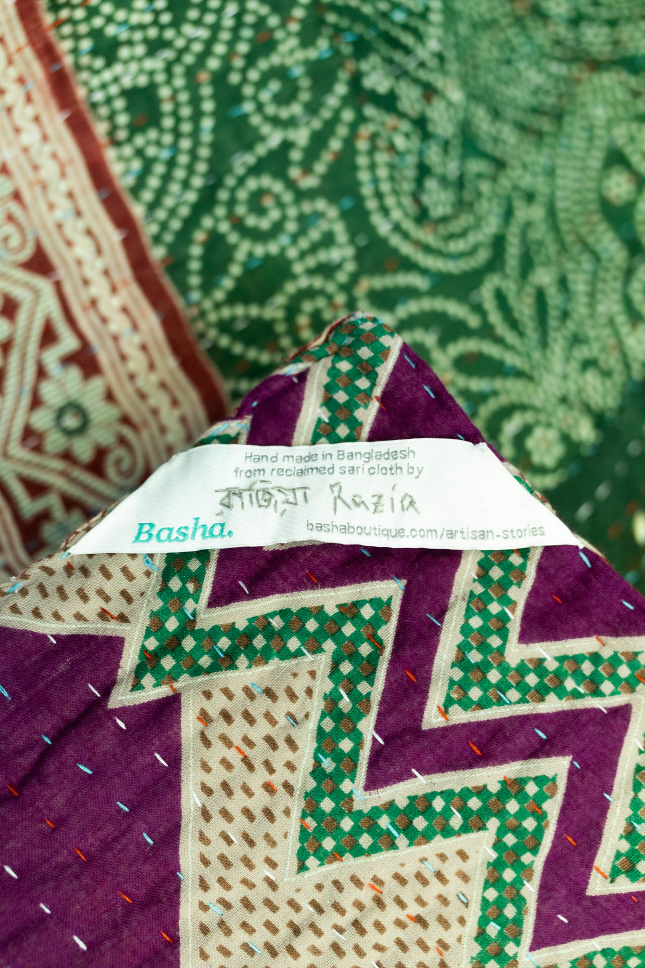 Anchor Kantha Throw