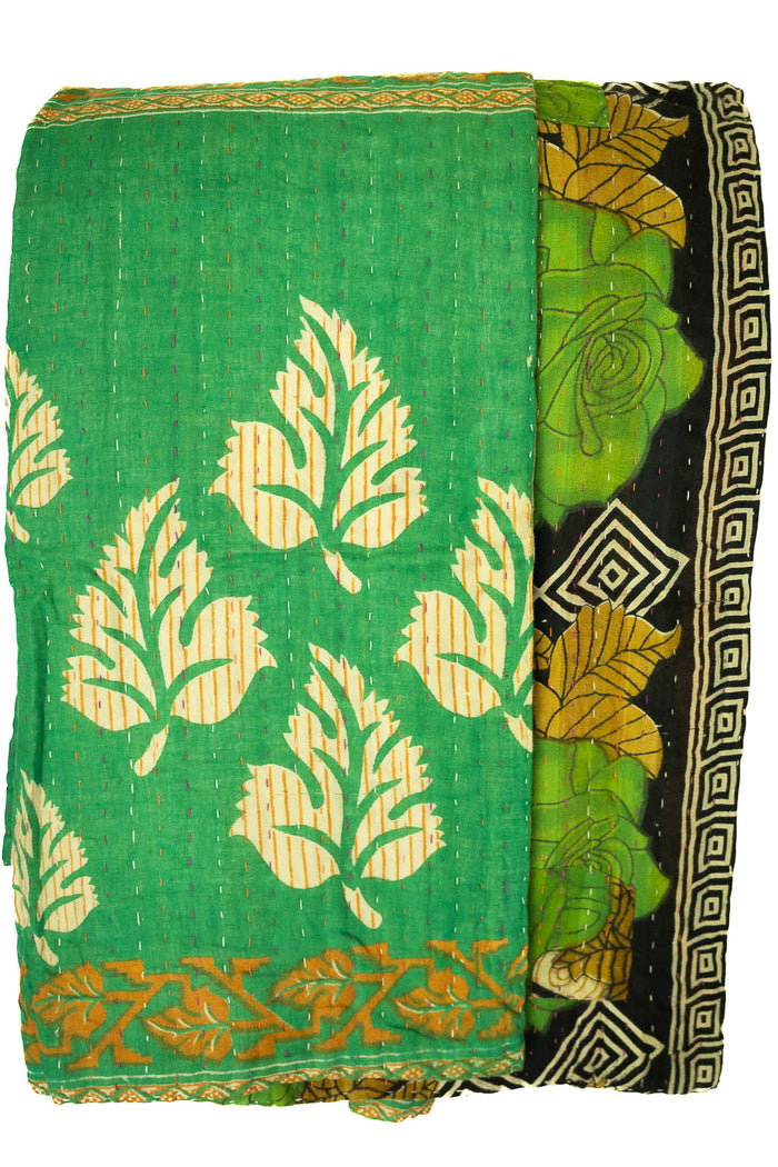 Kantha Throw Bed Quilt
