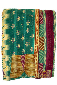 Kantha Throw Bed Quilt