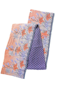 Dignify Cotton Table Runner in Cotton Kantha on a table