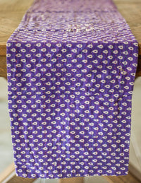 Dignify Cotton Table Runner in Cotton Kantha on a table