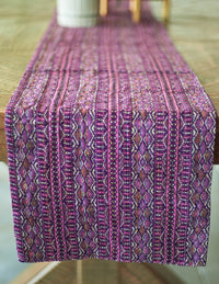 Dignify Cotton Table Runner in Cotton Kantha on a table