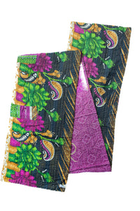 Dignify Cotton Table Runner in Cotton Kantha on a table
