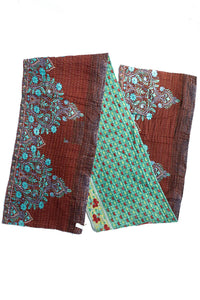 Dignify Cotton Table Runner in Cotton Kantha on a table