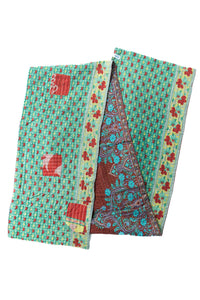 Dignify Cotton Table Runner in Cotton Kantha on a table