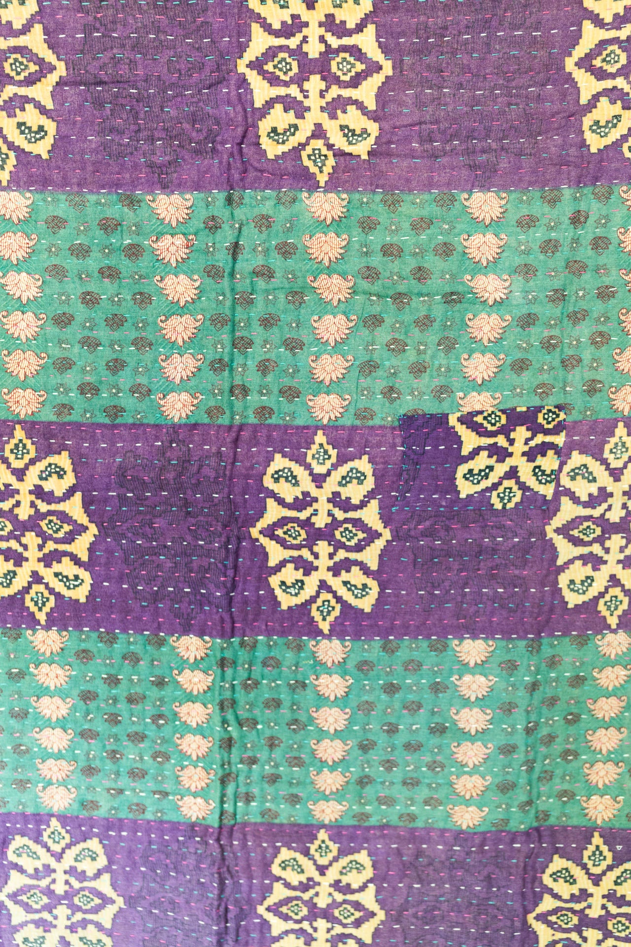 Bloom Kantha Throw