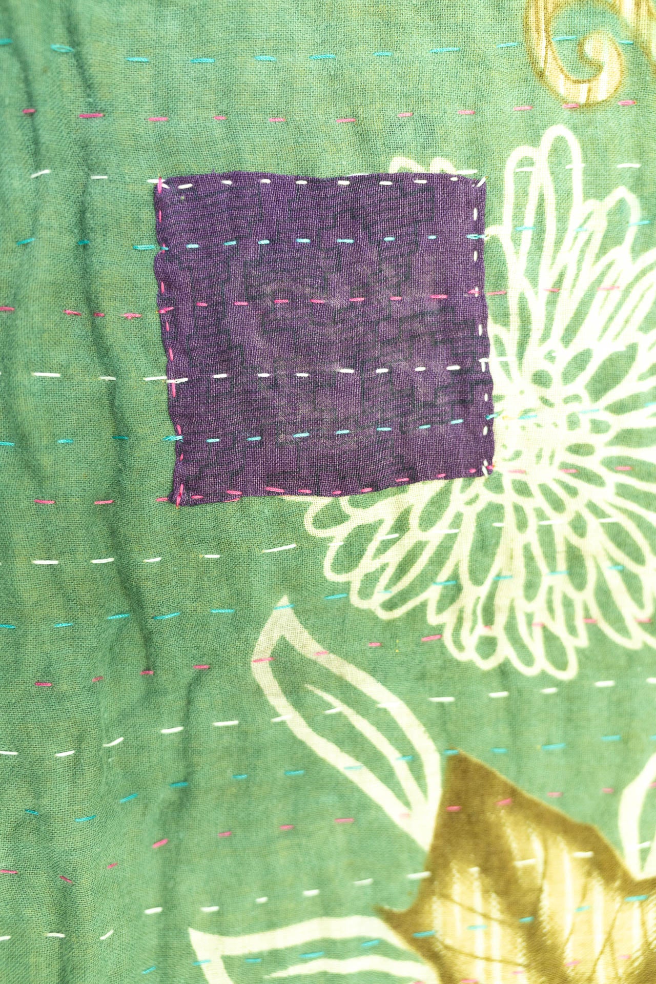 Bloom Kantha Throw