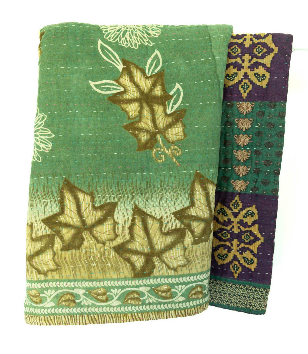 Bloom Kantha Throw