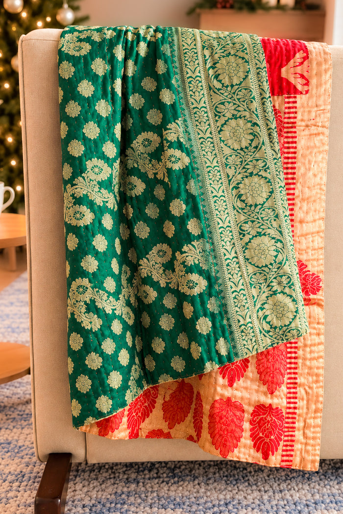 Bright Silk Blend Holiday Throw