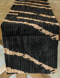 Dignify Cotton Table Runner in Cotton Kantha on a table