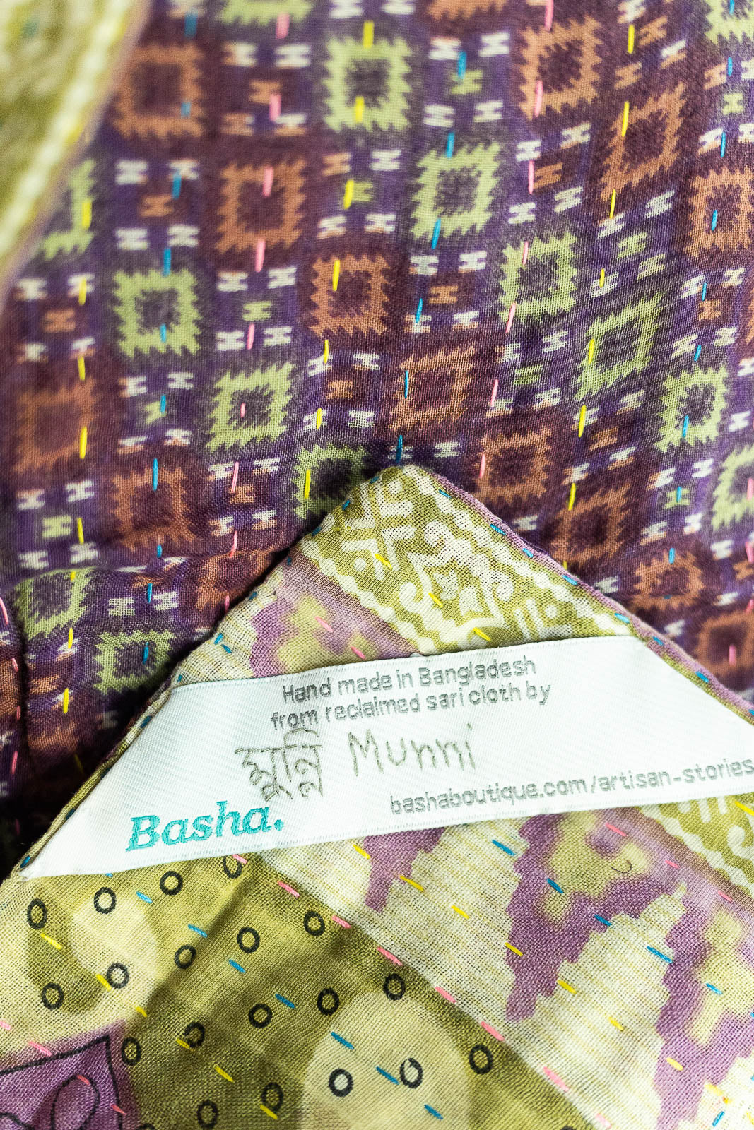 Calm Kantha Throw