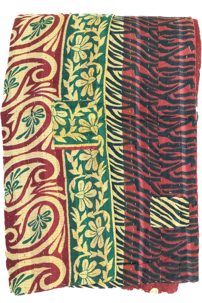 Kantha Throw Bed Quilt
