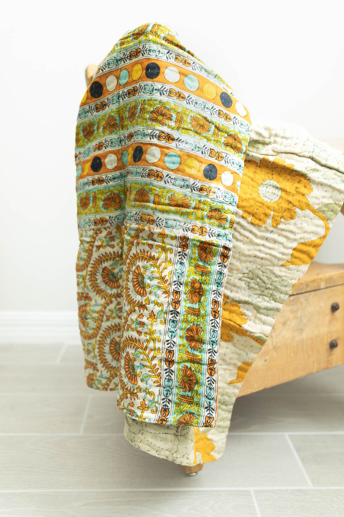 dignify Kantha Baby Blanket Quilt