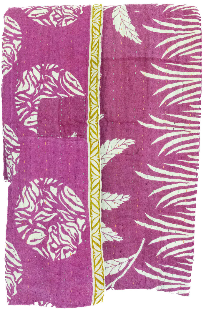 Kantha Throw Bed Quilt