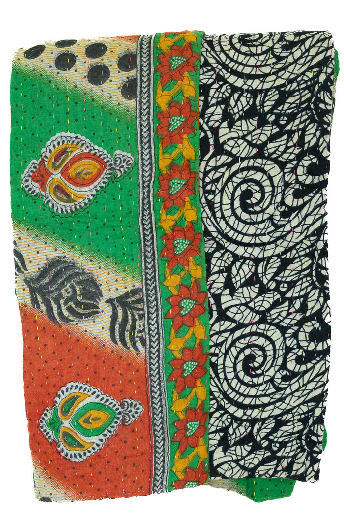 Kantha Throw Bed Quilt